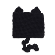 Load image into Gallery viewer, Coffee Cat - Handmade Crochet Cup Sleeve Cozy - BLACK
