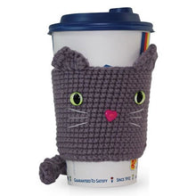 Load image into Gallery viewer, Crochet Cat Coffee Cup Cozy Sleeve