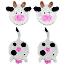 Load image into Gallery viewer, Handmade Set of 4 Cow Coasters for home