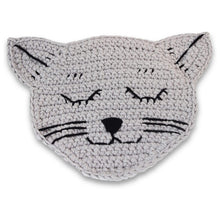 Load image into Gallery viewer, Vintage Style - 3 Piece Set - Large Crochet CAT Pot Holders / Trivets for Your Kitchen