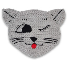 Load image into Gallery viewer, Vintage Style - 3 Piece Set - Large Crochet CAT Pot Holders / Trivets for Your Kitchen