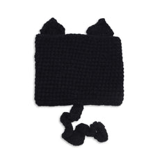 Load image into Gallery viewer, Coffee Cat - Handmade Crochet Cup Sleeve Cozy - BLACK

