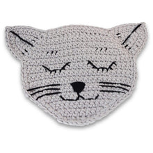 Load image into Gallery viewer, Vintage Style - 3 Piece Set - Large Crochet CAT Pot Holders / Trivets for Your Kitchen
